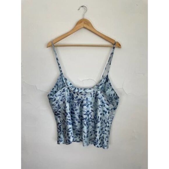 Secret Treasures satin blue leaf pajama set - Picture 8 of 14